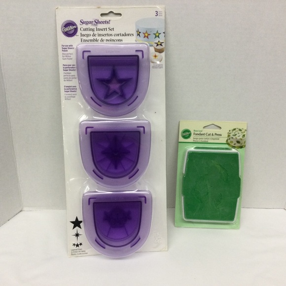 Wilton Cutting Decorating Stamp Set of 2 cake Decorating Cut Press New - Picture 1 of 8